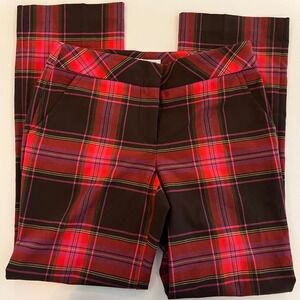 Trina Turk Women Tartan Plaid Trouser Pants